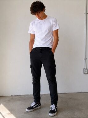 Dickies Black Slim Taper Cargo Pants Men’s 44x30